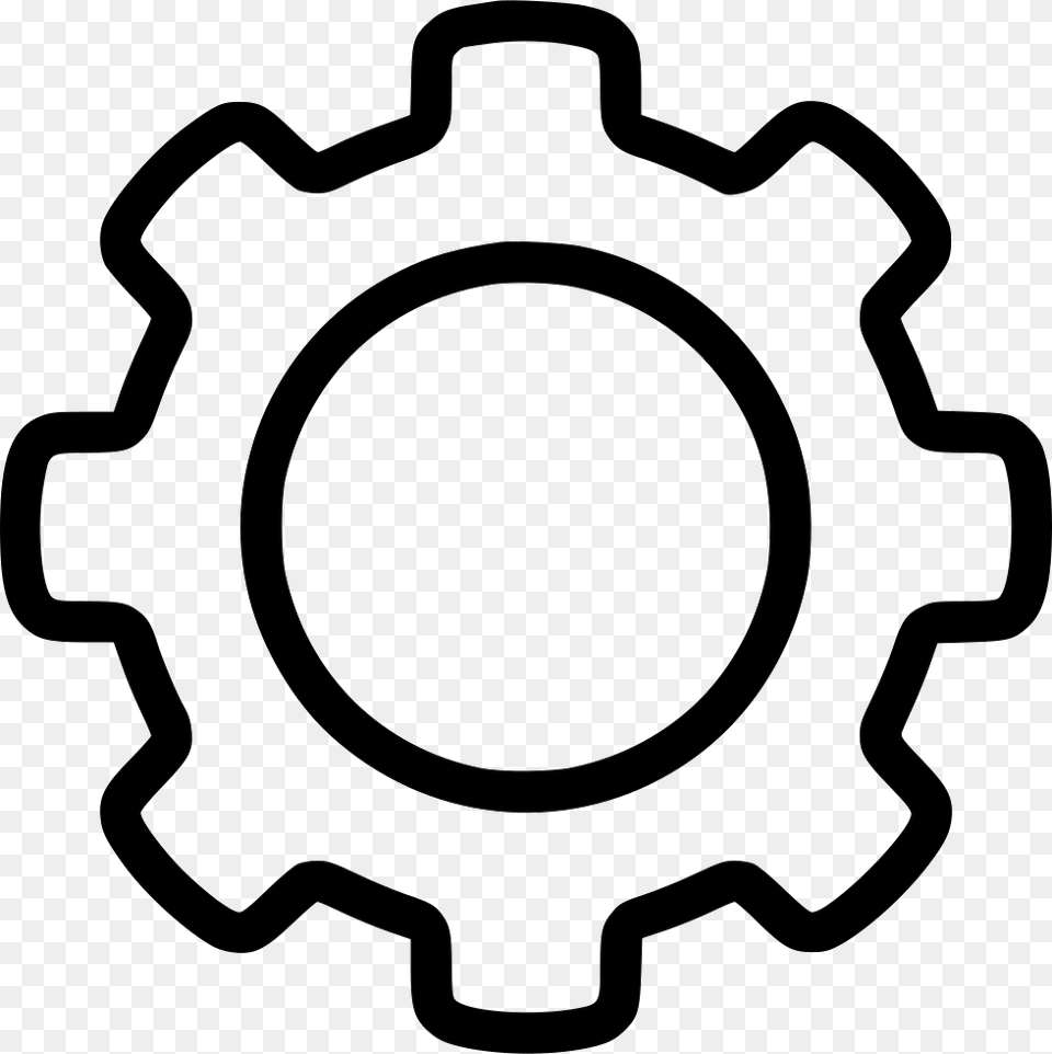 Outline Gear Comments Gear Outline Icon, Machine, Ammunition, Grenade, Weapon Free Png Download