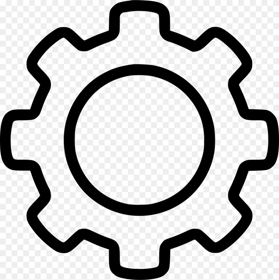 Outline Gear Icon Download, Machine, Ammunition, Grenade, Weapon Free Png