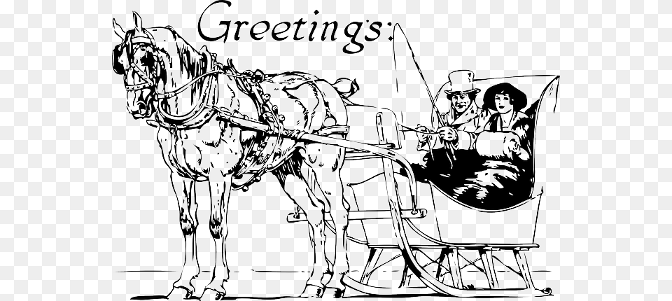 Outline Holiday Horses Greetings Skates Carriage Future Perfect Progressive Story, Adult, Person, Man, Male Png Image