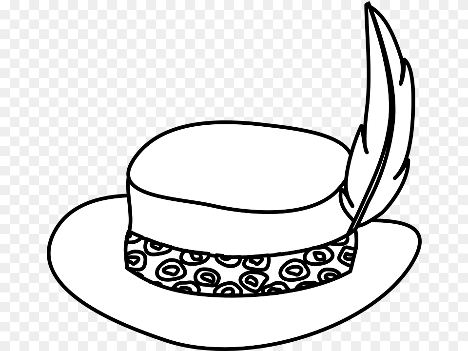 Outline Image Of Hat, Clothing, Cowboy Hat Free Transparent Png
