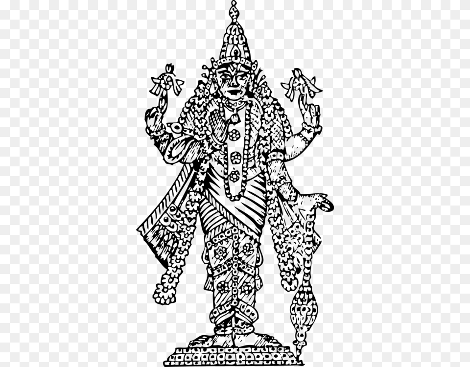 Outline Image Of Perumal, Gray Free Png