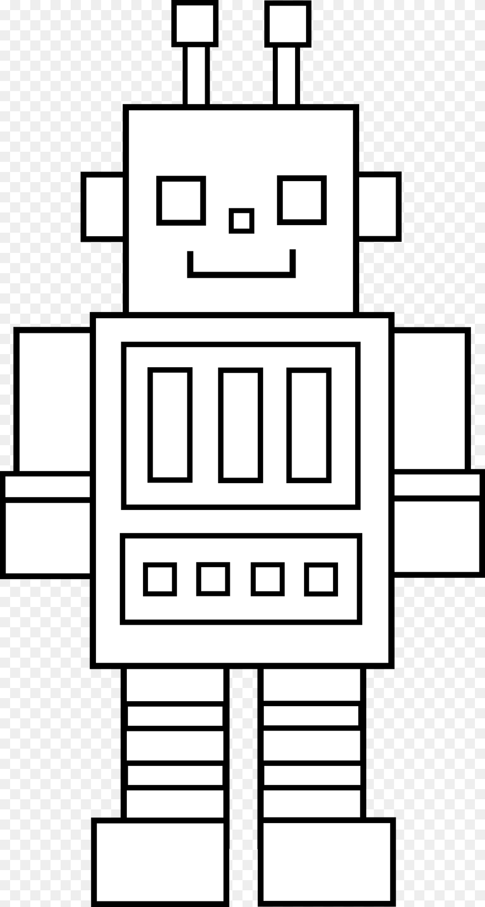 Outline Image Of Robot Free Png Download