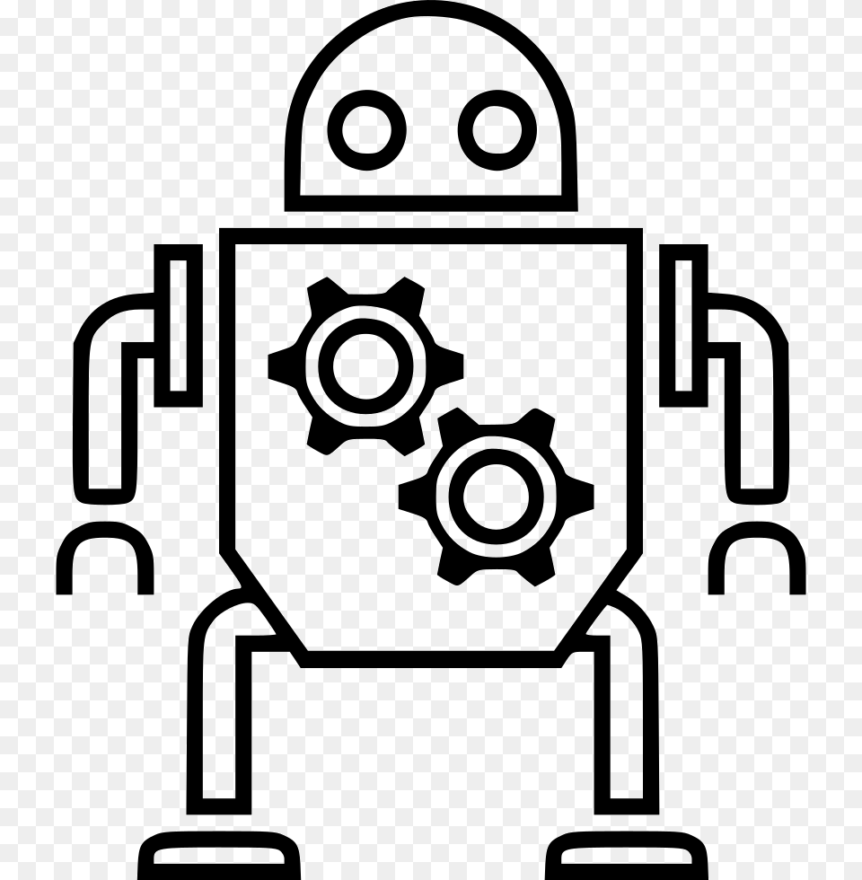 Outline Innovation Portable Network Graphics, Robot, Stencil Free Png