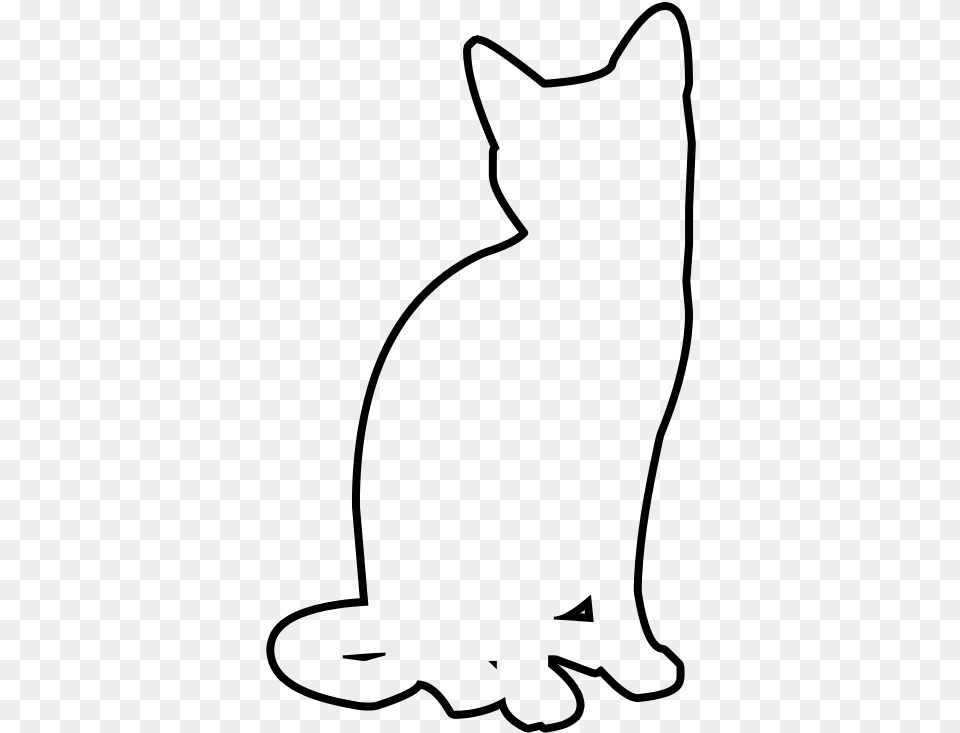 Outline Of A Cat Transparent Outline Of A Cat, Gray Free Png