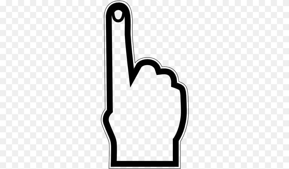 Outline Of A Finger, Gray Free Transparent Png