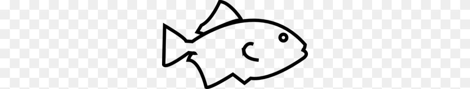 Outline Of A Fish, Gray Free Png Download