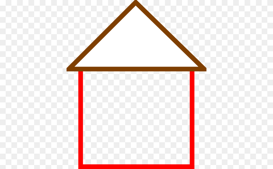 Outline Of A House, Triangle, Outdoors Png