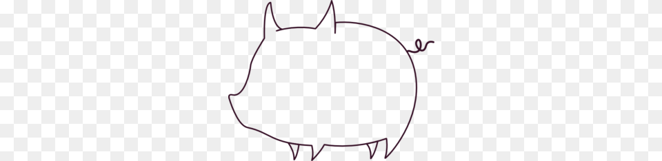 Outline Of A Pig, Bag Png Image