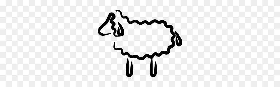 Outline Of A Sheep Lamb Sticker, Livestock, Animal, Mammal, Smoke Pipe Free Transparent Png