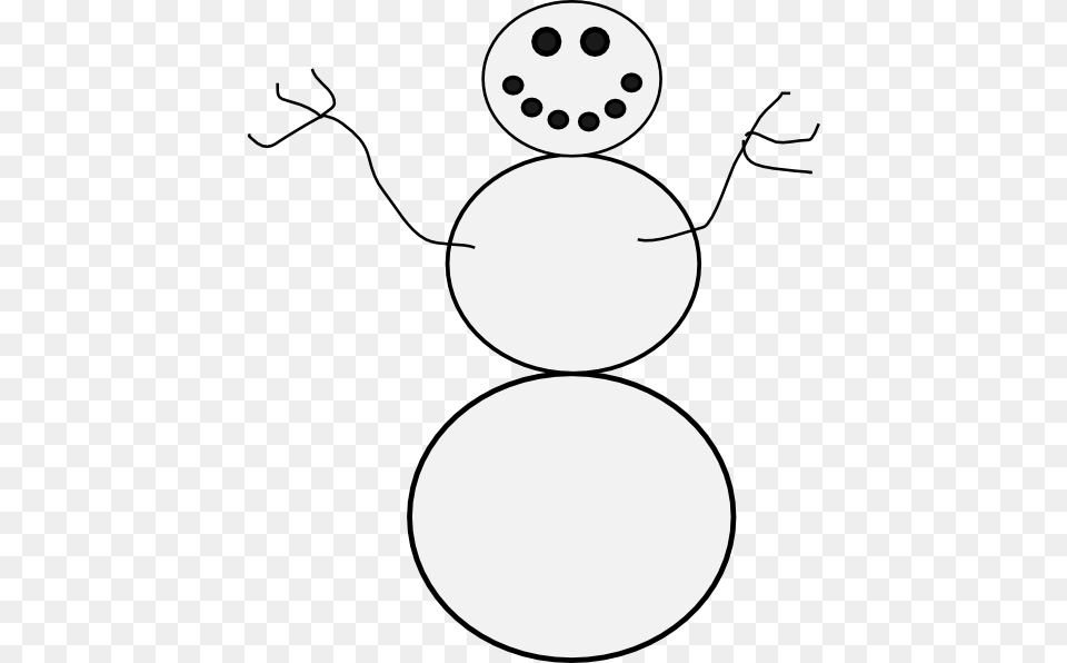 Outline Of A Snowman, Sphere, Nature, Outdoors, Snow Free Transparent Png