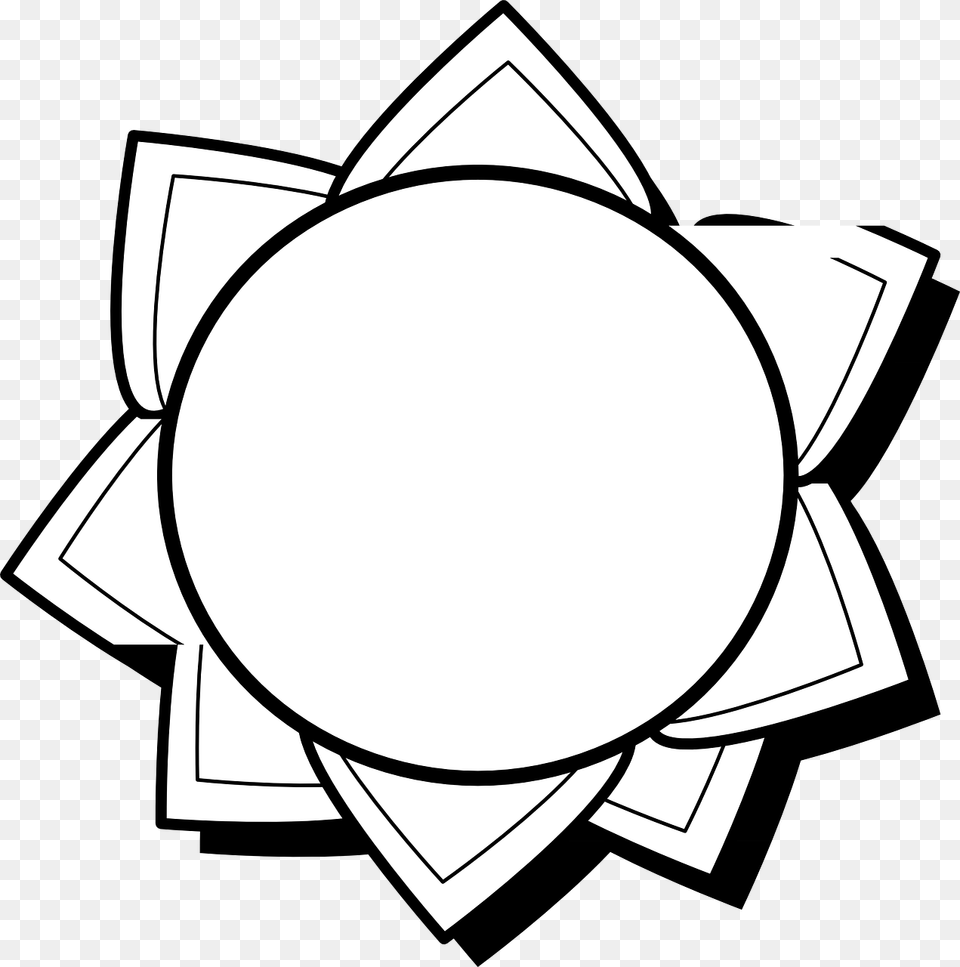 Outline Of A Sun, Symbol Free Png Download