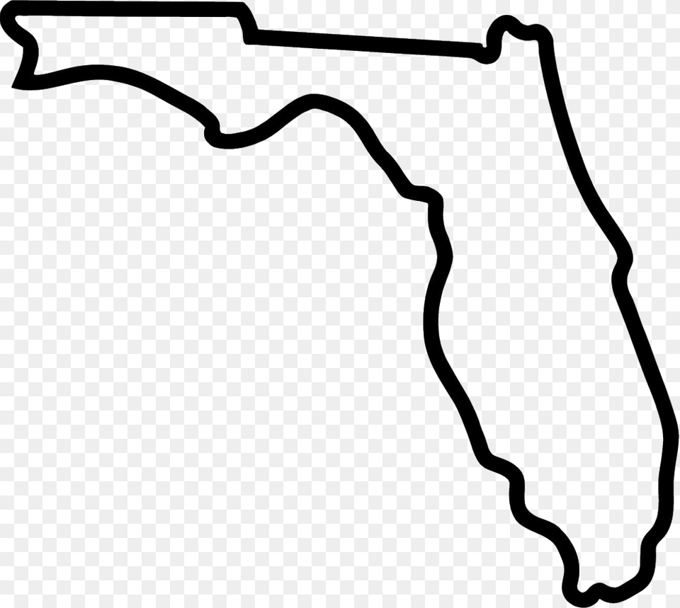 Outline Of Florida Clip Art Florida Outline, Firearm, Gun, Handgun, Weapon Free Transparent Png