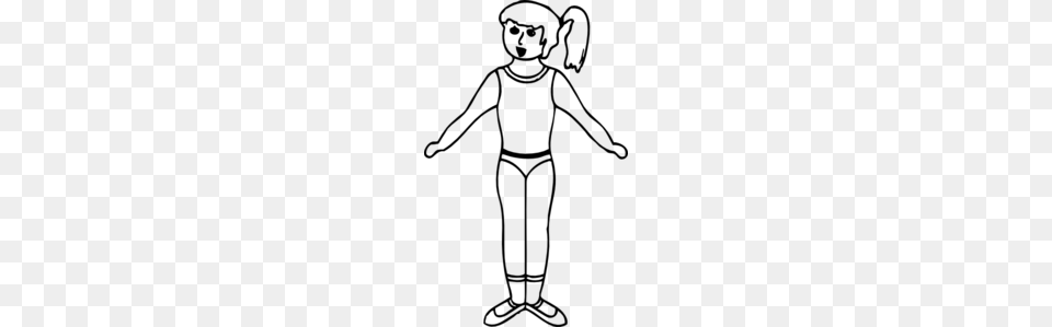 Outline Of Girl Clip Art, Gray Png Image