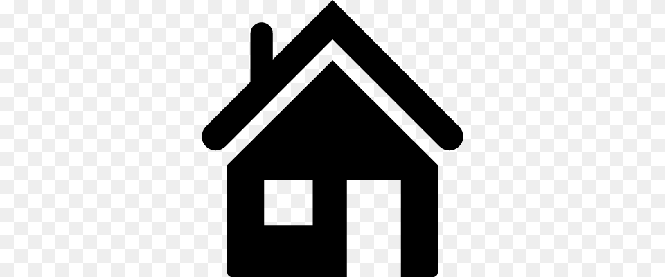 Outline Of House Group With Items, Gray Png