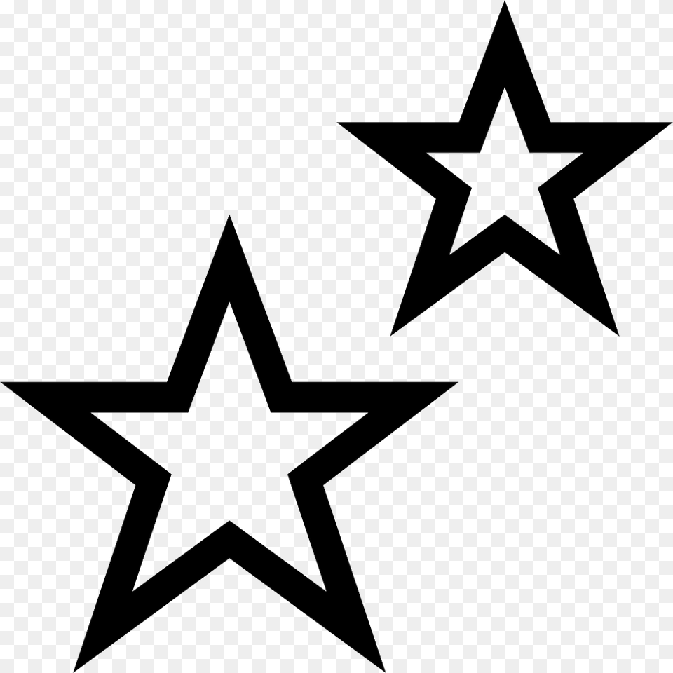 Outline Of Moon And Stars Clipart Download Star Icon, Star Symbol, Symbol, Cross Png Image