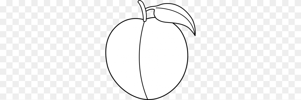 Outline Of Peaches Clipart, Food, Fruit, Plant, Produce Png Image