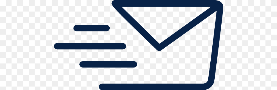 Outline Of Piece Of Mail With Lines Behind It As If Mail Quick, Envelope Png Image