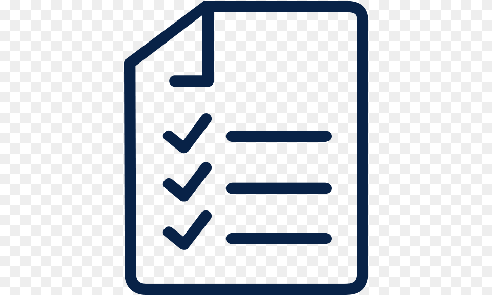 Outline Of Piece Of Paper With Checklist On It, Clothing, Glove Png
