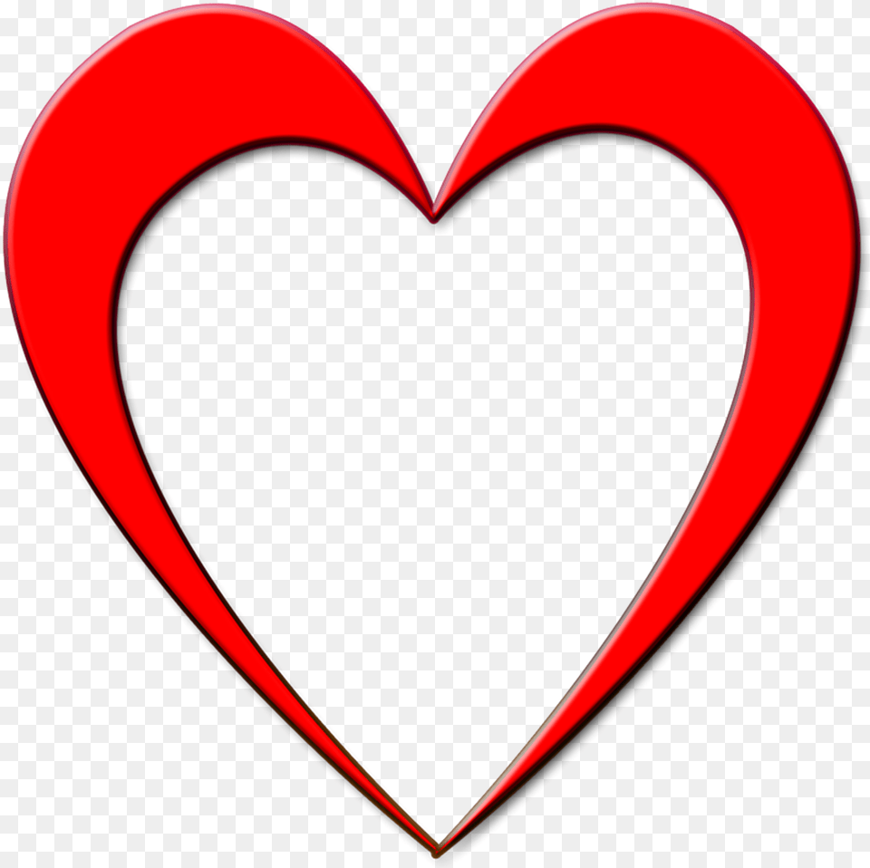 Outline Of Red Heart Png Image