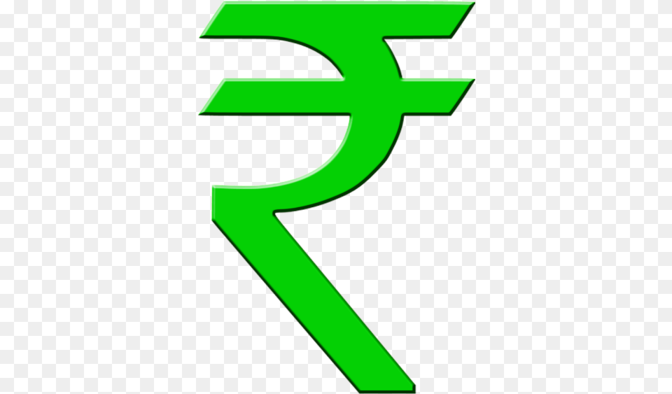 Outline Of Rupee Symbol, Green, Text Free Png Download