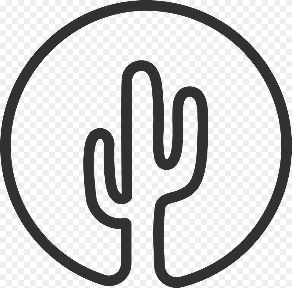 Outline Of Saguaro Cactus, Cutlery, Fork Png