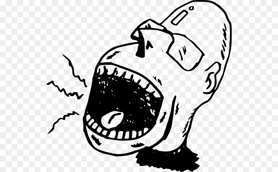 Outline People Man Guy Face Person Human Cartoon Screaming Clip Art, Stencil, Adult, Male, Drawing Free Transparent Png