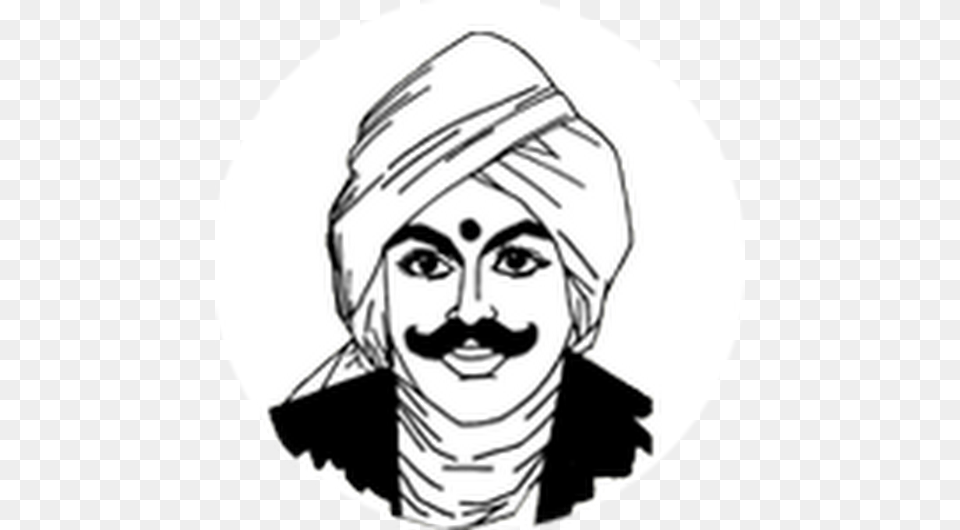 Outline Picture Of Bharathiyar, Person, Face, Head, Photography Free Png Download