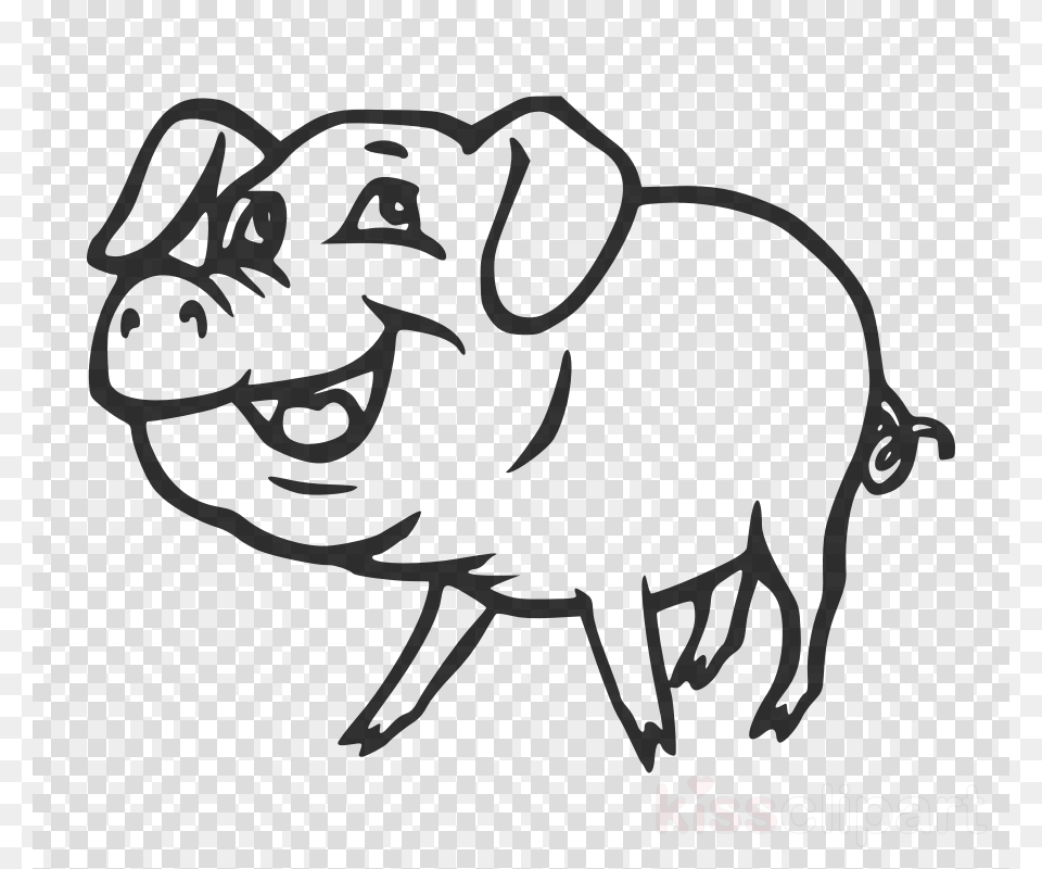 Outline Pigs Clipart Guinea Pig Clip Art Clipart Of Hog Black And White, Pattern, Qr Code, Drawing Png