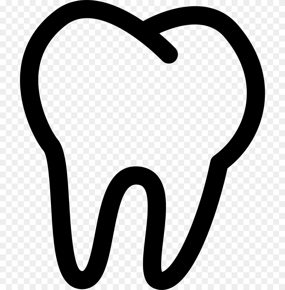 Outline Svg Icon Download Onlinewebfonts Tooth Clipart Black And White, Stencil, Bow, Weapon, Logo Free Png