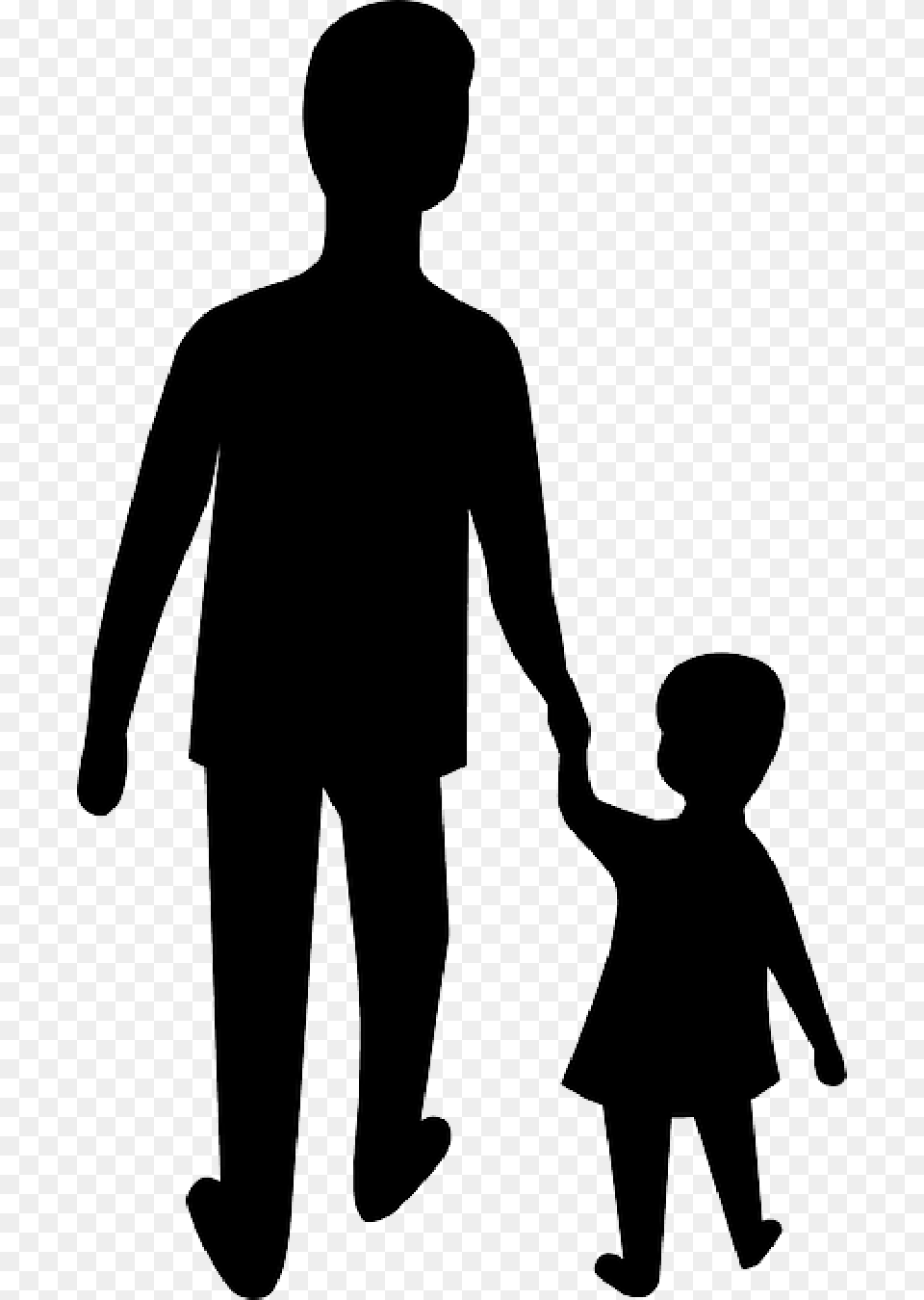 Outline Symbol Hand People Kid Silhouette Adult Adult And Child Holding Hands Cartoon, Person, Walking, Male, Man Free Transparent Png
