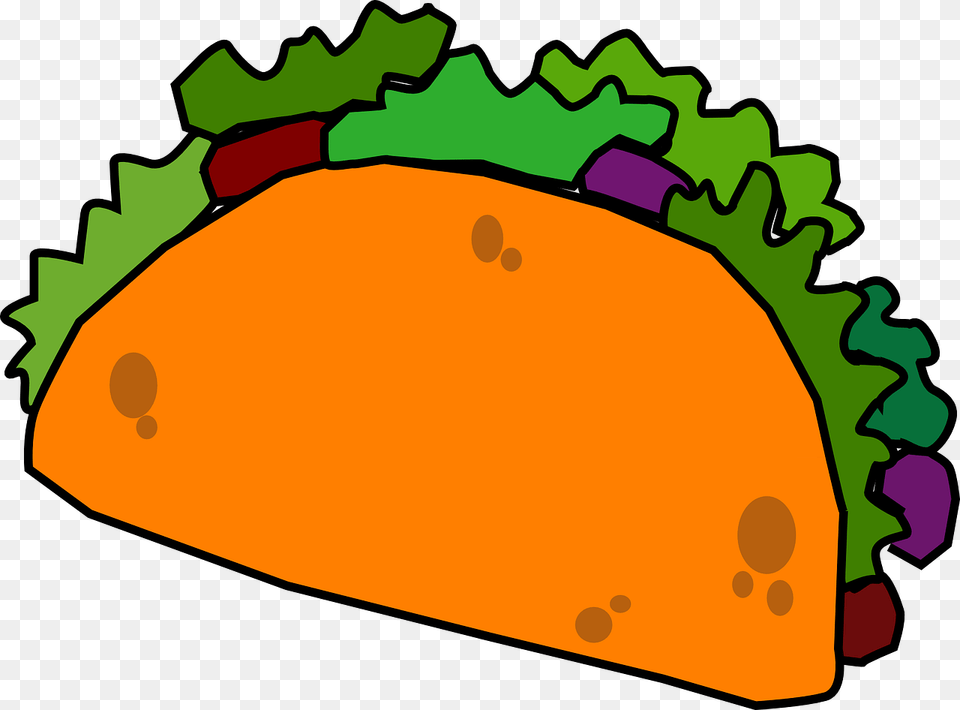 Outline Taco Clip Art, Food, Lunch, Meal Free Png Download