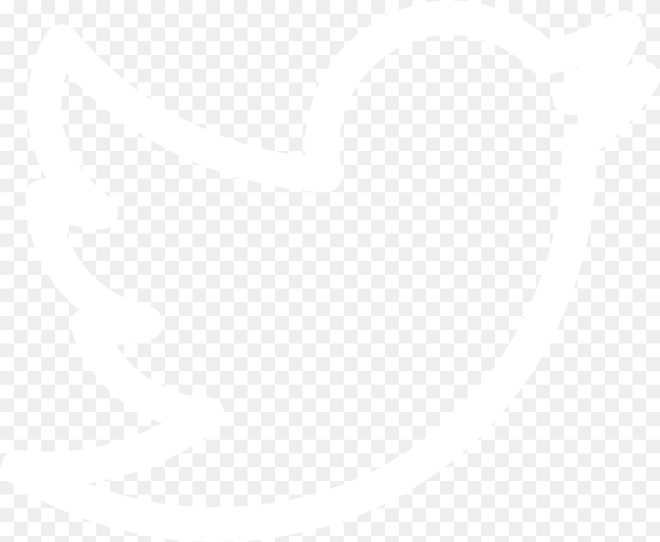 Outline Twitter Logo White, Stencil, Animal, Fish, Sea Life Free Png