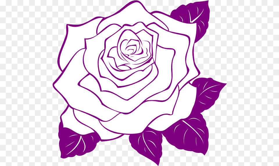Outline Vector Rose Transparent U0026 Clipart Download Transparent Pink Rose Outline, Flower, Plant, Art Free Png