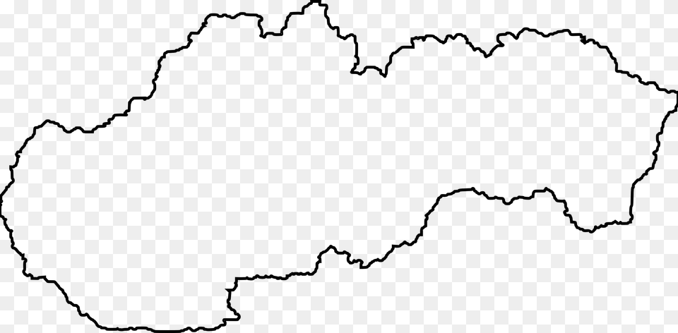 Outlines Of Slovakia, Gray Png