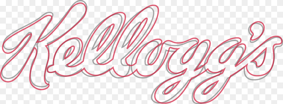 Outlines Of The New Logo On Top Of The Old One Gray Kellogg39s Logo, Text, Light, Dynamite, Weapon Png Image