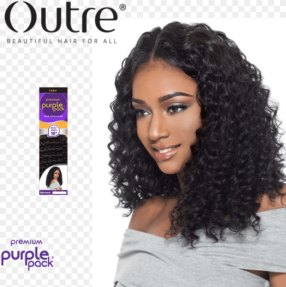 Outre Premium Purple Pack Deep Wave Weave Deep Wave Purple Pack Hair, Adult, Black Hair, Female, Person Free Transparent Png