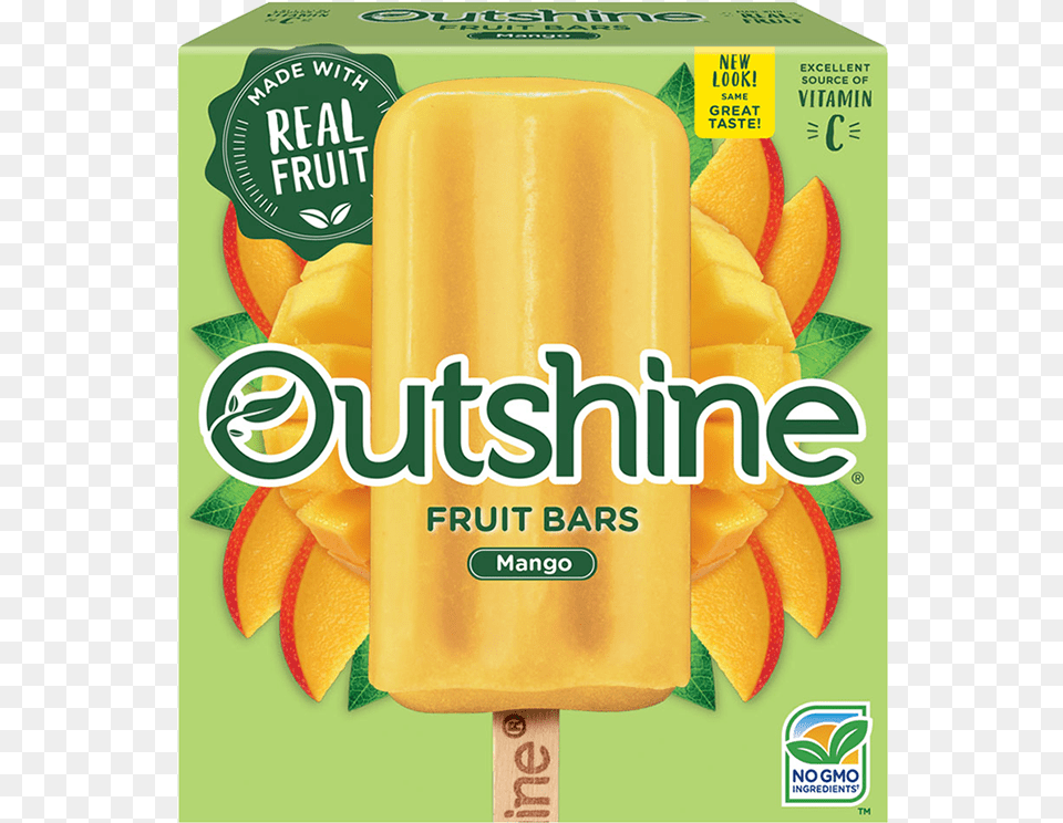 Outshine Mango Fruit Bars Ice Pop, Food, Ice Pop, Citrus Fruit, Orange Free Transparent Png