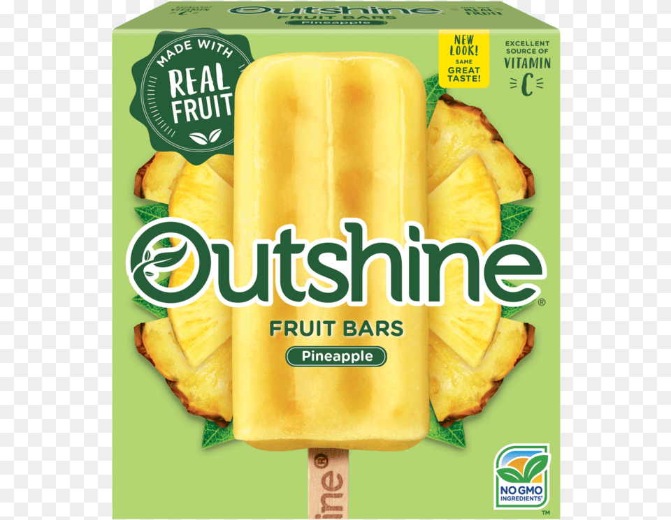Outshine Pineapple Fruit Bars Outshine Bars, Food, Plant, Produce, Ice Pop Png Image