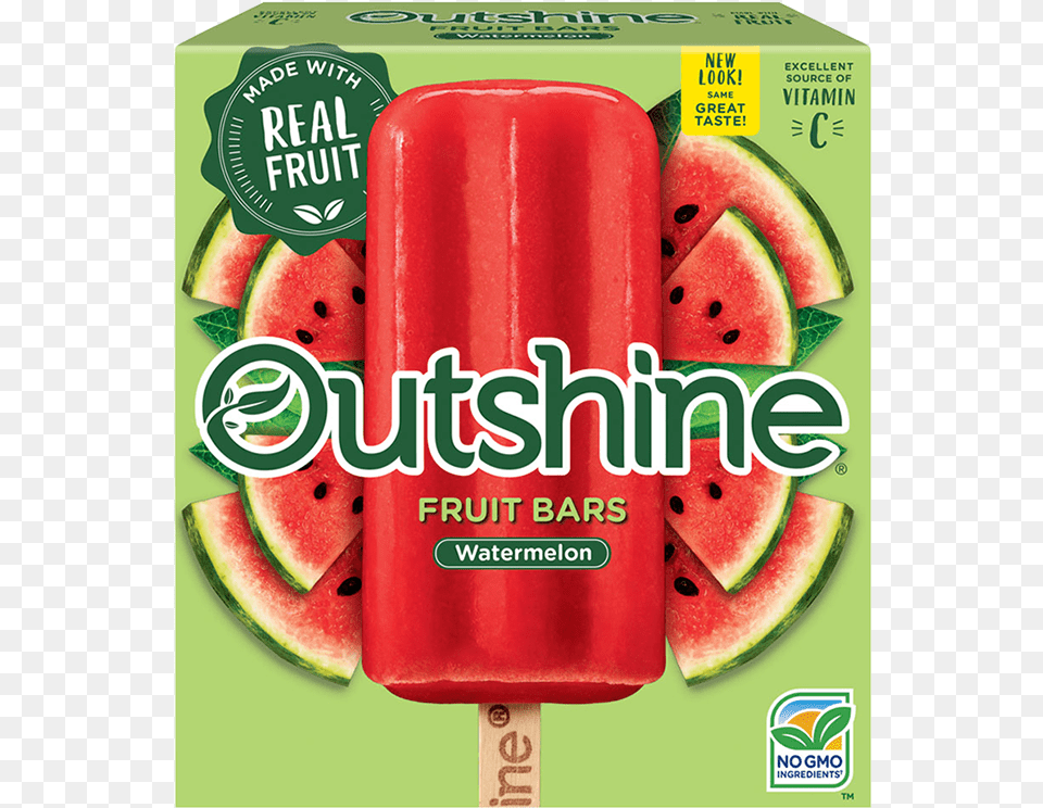 Outshine Watermelon Fruit Bars 6 Ct Box Outshine Popsicles, Food, Plant, Produce, Ice Pop Free Png Download