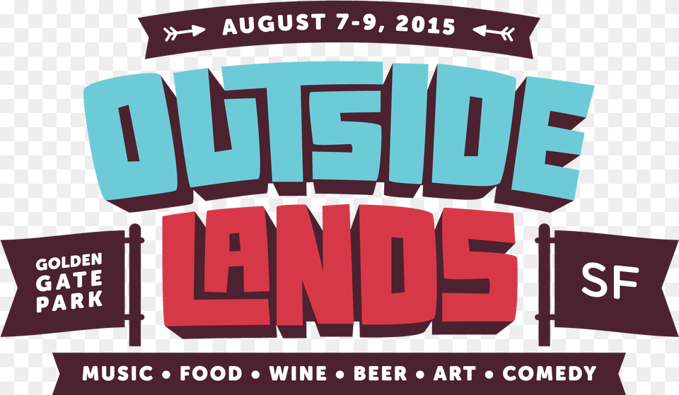 Outside Lands 2015 Announces Line Up Elton John Kendrick Outside Lands Festival Logo, Advertisement, Poster, Scoreboard Free Png Download