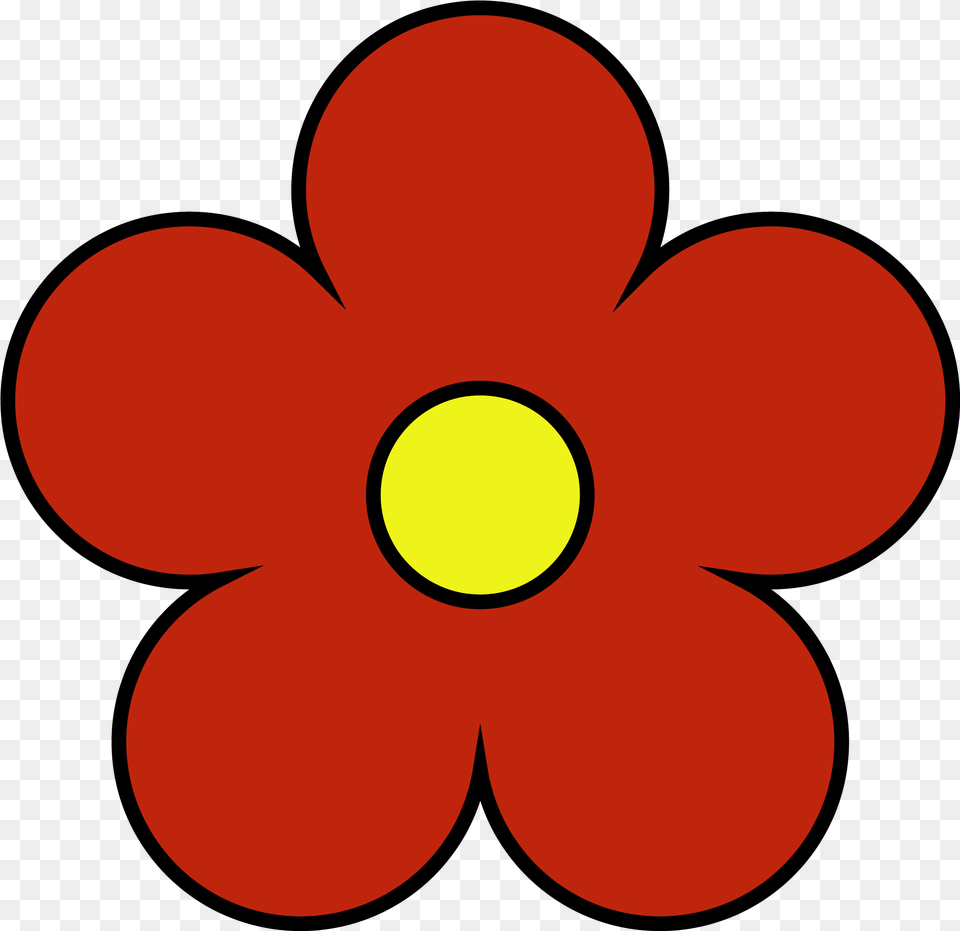 Outside Red Inside Yellow Flower Cute Flower Clipart, Anemone, Plant, Petal, Daisy Png
