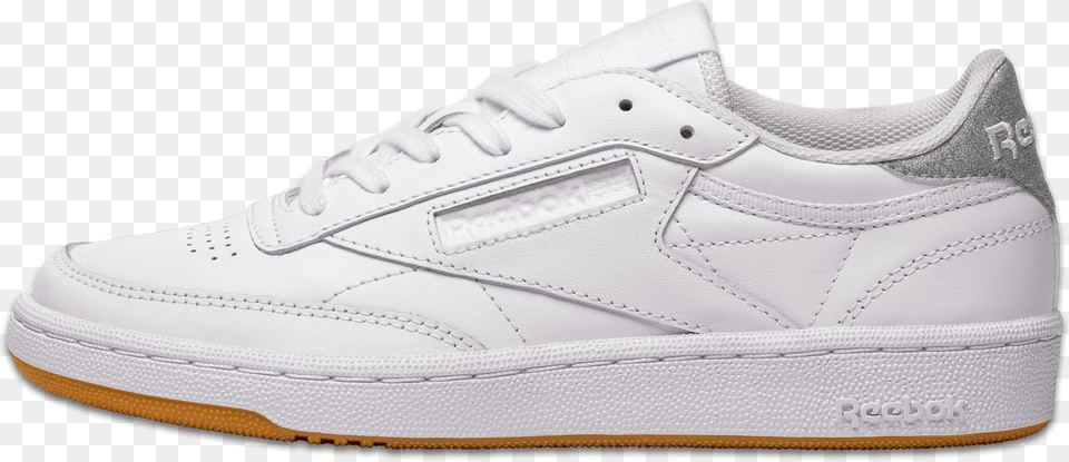 Outside View Of White Reebok Club C Sneakers, Clothing, Footwear, Shoe, Sneaker Free Transparent Png