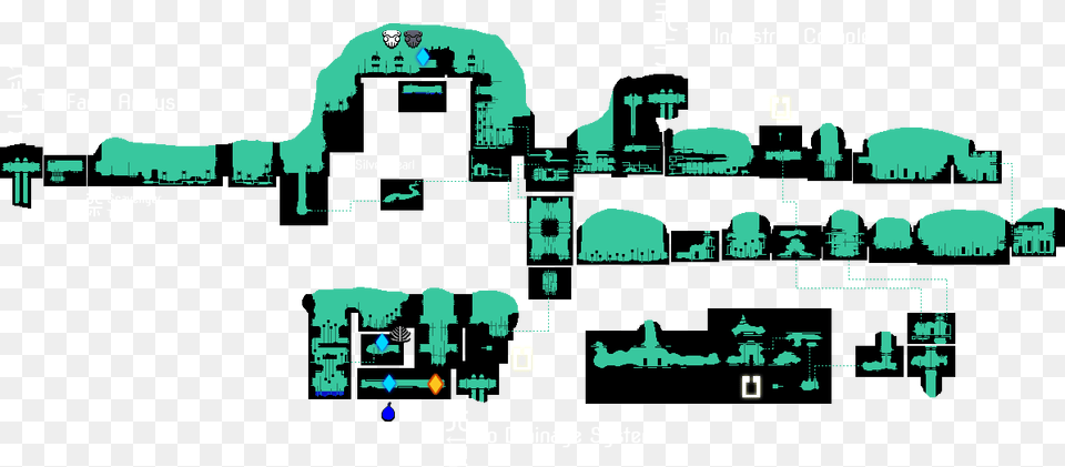 Outskmap Industrial Complex Map Rain World, Diagram Png Image