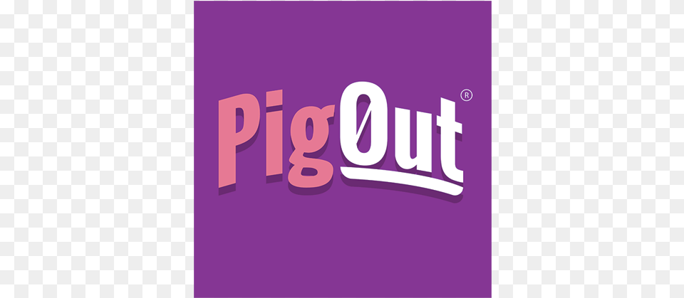Outstanding Foods Pigoutlogo Square Graphic Design, Purple, Logo, Text, Dynamite Png