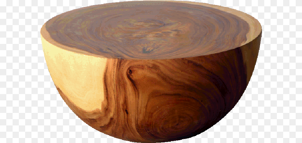 Outstanding Large Acacia Stool Coffee Table Inside Round Wood Coffee Table, Bowl, Soup Bowl, Plant, Tree Free Png Download
