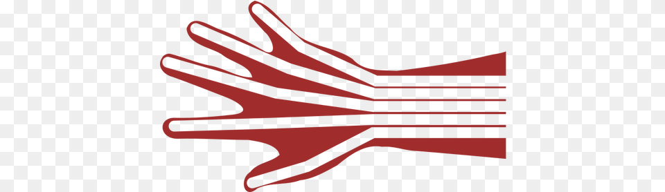 Outstretched Hand With Straight Lines Free Svg Outstretched Hand Pics Clipart, Cutlery, Fork, Light, Maroon Png Image