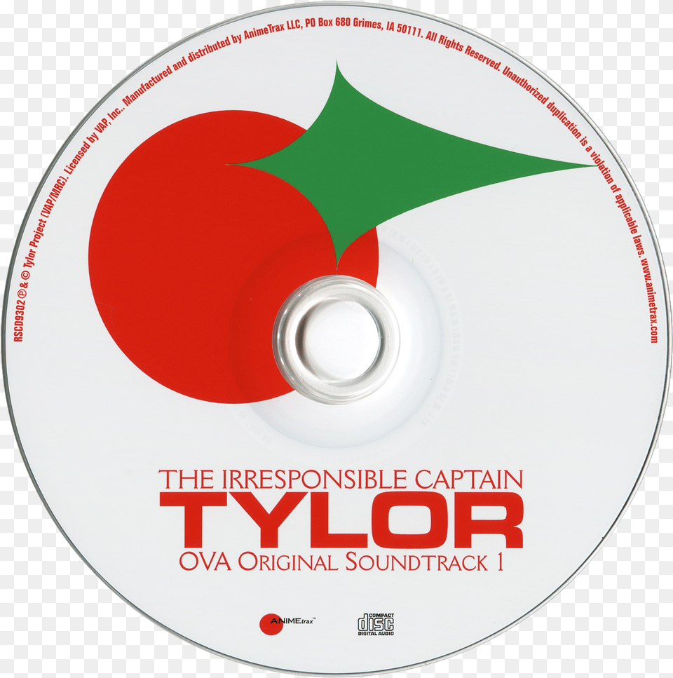 Ova Original Soundtrack 1 Cd Irresponsible Captain Tylor The Ova Collection Ost, Disk, Dvd Png Image