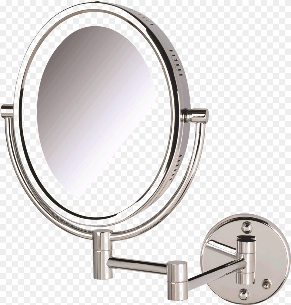 Oval 5x Plug In Wall Mounted Makeup Mirror Swing Arm Bathroom Mirror Png Image