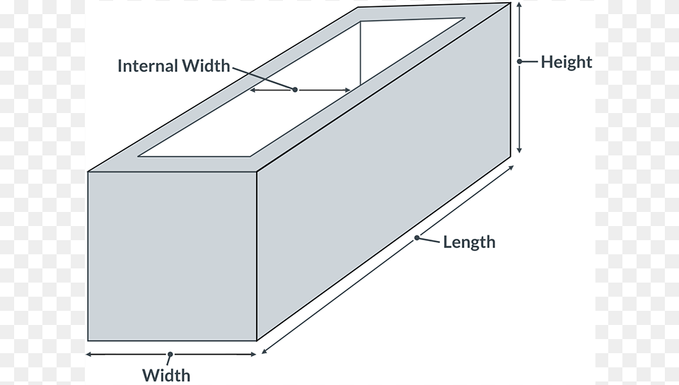 Oval Amp Rectangular Plant Pot Sizes Rectangle Pot Plant Dimensions, Handrail, Cabinet, Furniture, Bow Free Png