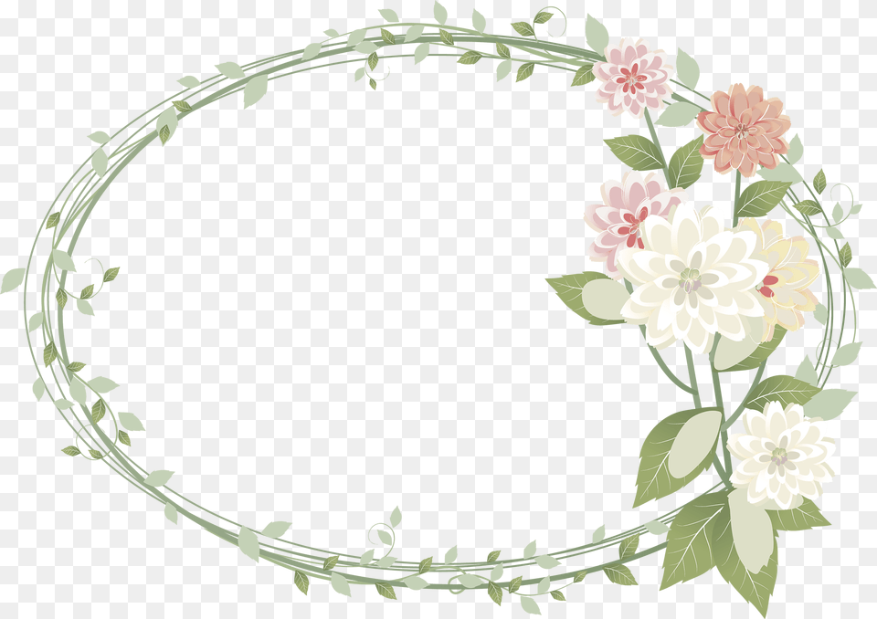 Oval Floral Frame, Art, Floral Design, Graphics, Pattern Free Png Download
